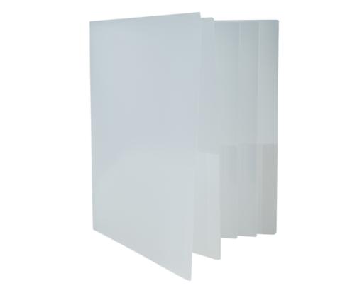 Ten Pocket Heavy Duty Plastic Presentation Folders (Pack of 1) Clear