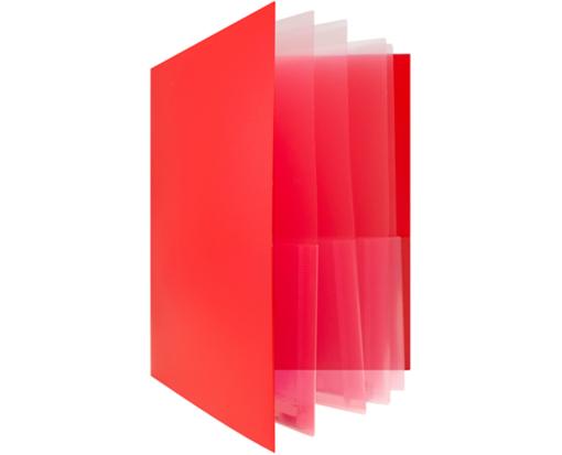 Ten Pocket Heavy Duty Plastic Presentation Folders (Pack of 1) Red