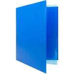 Two Pocket 3 Hole Punch Heavy Duty Plastic Presentation Folders (Pack of 6)