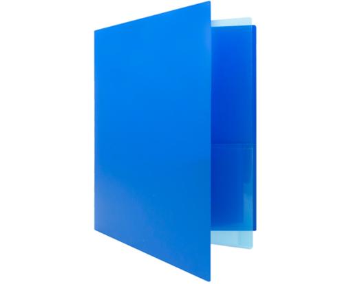 Four Pocket Plastic Presentation Folders (Pack of 2) Blue