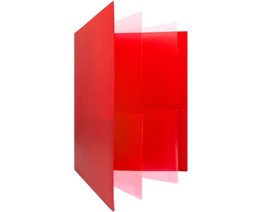 Six Pocket Plastic Presentation Folders (Pack of 2) Red