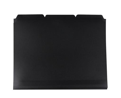 Letter Plastic File Folders (Pack of 6) Black