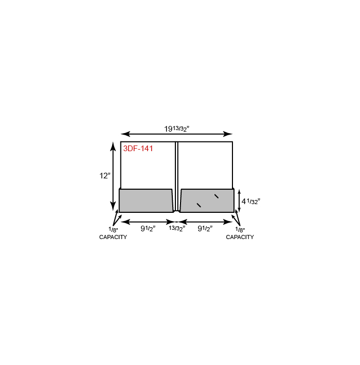 9 1/2 x 12 Presentation Folder w/ 1/8 Capacity Box Pockets & Double Score Spine 