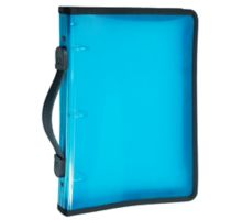 11 1/4 x 1 1/2 x 13 1/2 Plastic Zipper 1.5 inch Binder, 3 Ring Binder (Pack of 1)