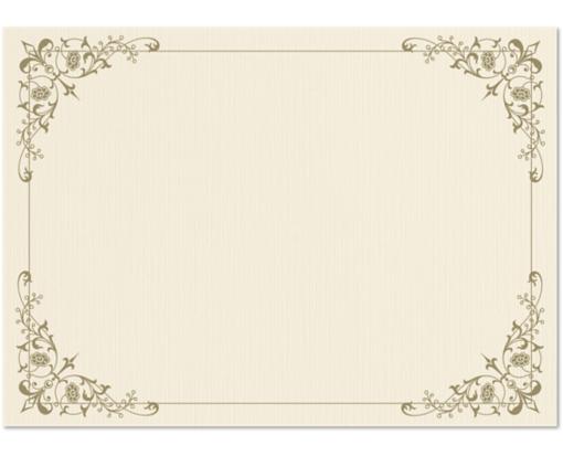 A1 Flat Card (3 1/2 x 4 7/8) Direction Card, Gold Border