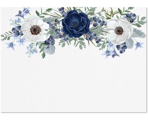 A1 Flat Card (3 1/2 x 4 7/8) Blue Floral