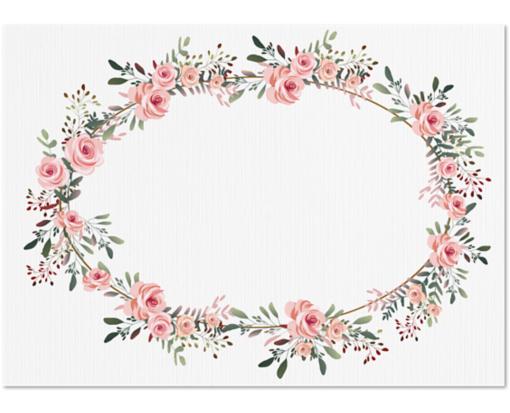 A1 Flat Card (3 1/2 x 4 7/8) Pink Floral
