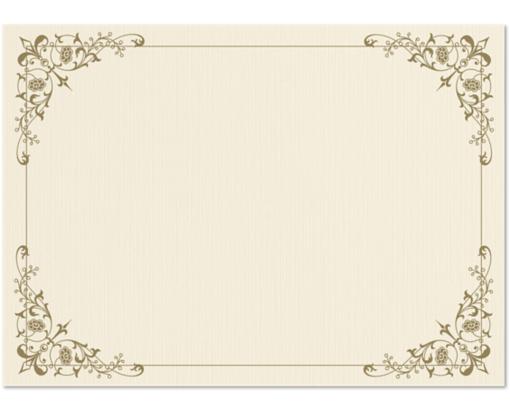 A1 Flat Card (3 1/2 x 4 7/8) RSVP Gold Border