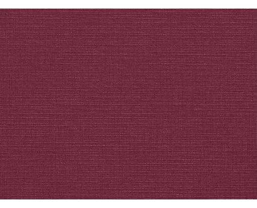 A6 Flat Card (4 5/8 x 6 1/4) Burgundy Linen