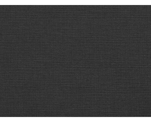 A6 Flat Card (4 5/8 x 6 1/4) Black Linen