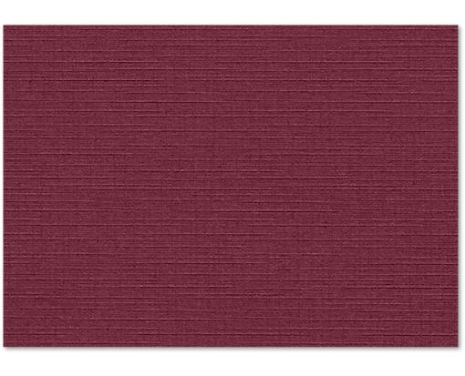 4 1/4 x 6 Flat Card Burgundy Linen