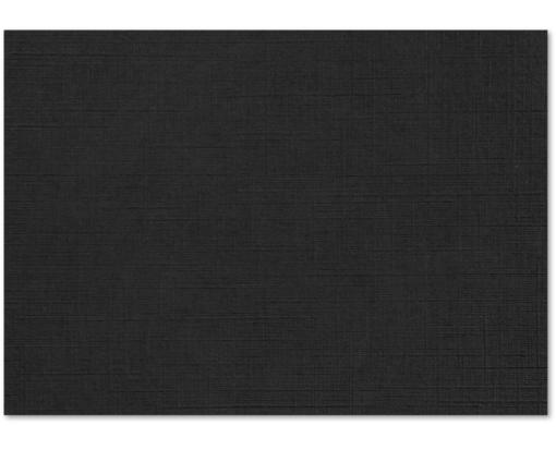 4 1/4 x 6 Flat Card Black Linen