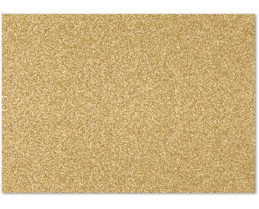 4 1/4 x 6 Flat Card Gold Sparkle