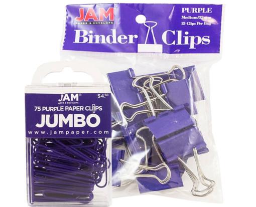 Office Desk Supplies Bundle Purple
