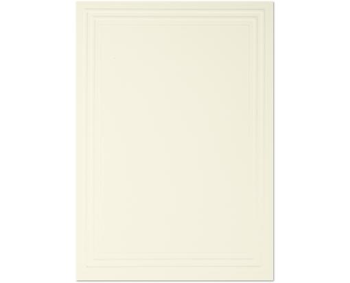 Embossed Folded Card (4 7/8 x 3 1/2) Natural Double Embossed Border