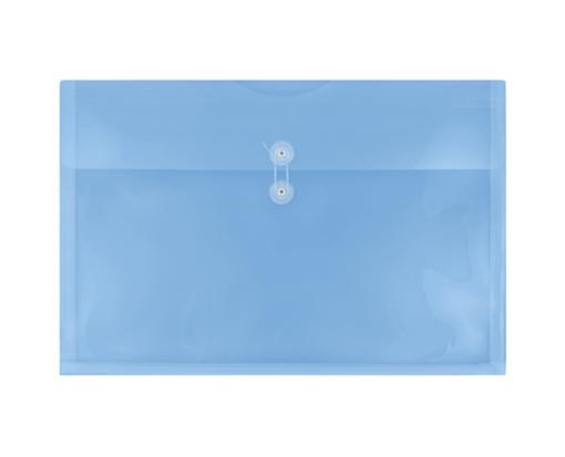 12 x 18 Plastic Envelopes with Button & String Tie Closure (Pack of 12) Blue
