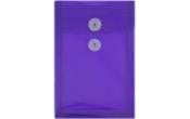 6 1/4 x 9 1/4 Plastic Envelopes with Button & String Tie Closure - Open End - (Pack of 12)
