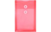 6 1/4 x 9 1/4 Plastic Envelopes with Button & String Tie Closure - Open End - (Pack of 12)