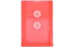 4 1/4 x 6 1/4 Plastic Envelopes with Button & String Tie Closure (Pack of 12) Pink