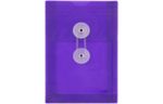4 1/4 x 6 1/4 Plastic Envelopes with Button & String Tie Closure (Pack of 12) Purple