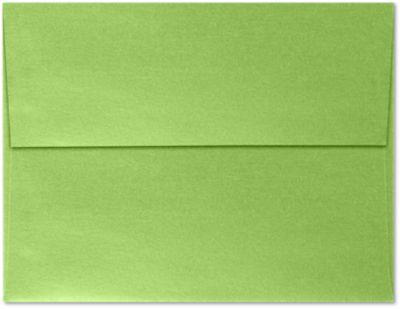 Fairway Metallic Green Envelopes Square Flap 4 1 4 X 6 1 4 Envelopes Com