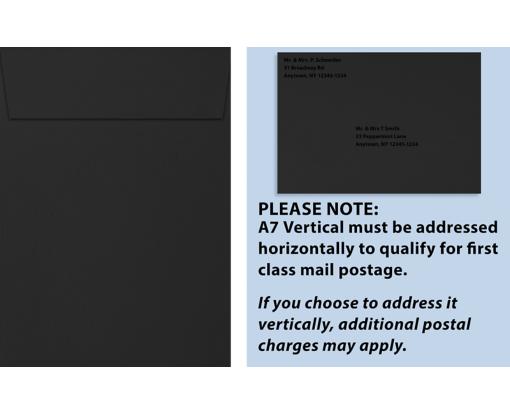 A7 Vertical Invitation Envelope (7 1/4 x 5 1/4) Midnight Black