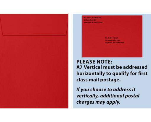 A7 Vertical Invitation Envelope (7 1/4 x 5 1/4) Ruby Red