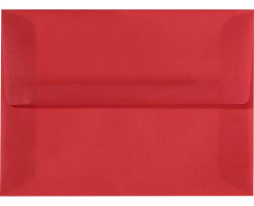 Red Translucent A8 Envelopes, Square Flap, (5 1/2 x 8 1/8)