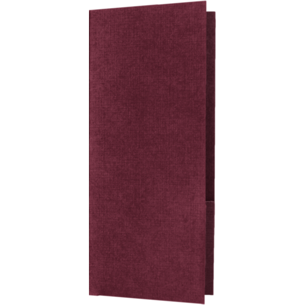 4 x 9 Mini Folder Burgundy Linen