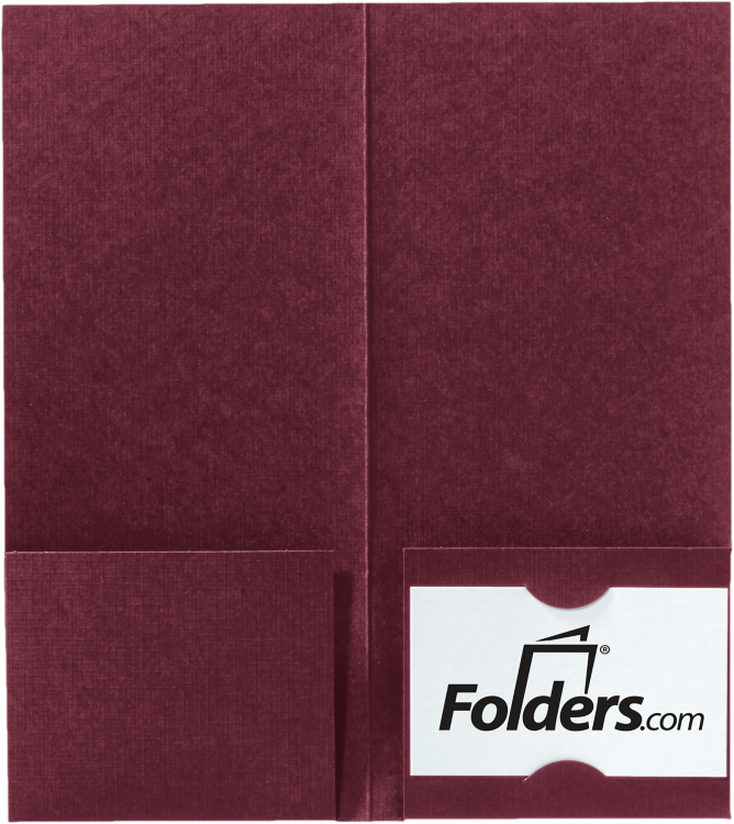 4 x 9 Mini Folder Burgundy Linen