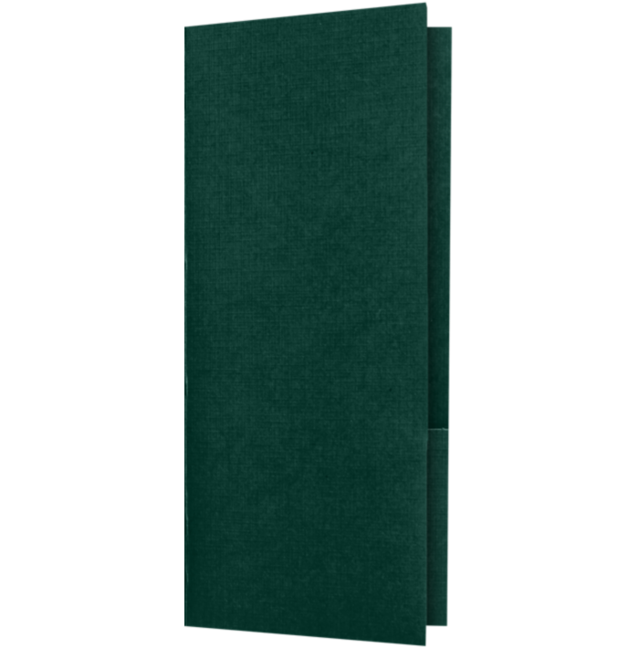 4 x 9 Mini Folder Green Linen