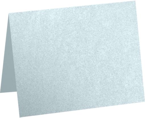 A1 Folded Card (3 1/2 x 4 7/8) Aquamarine Metallic