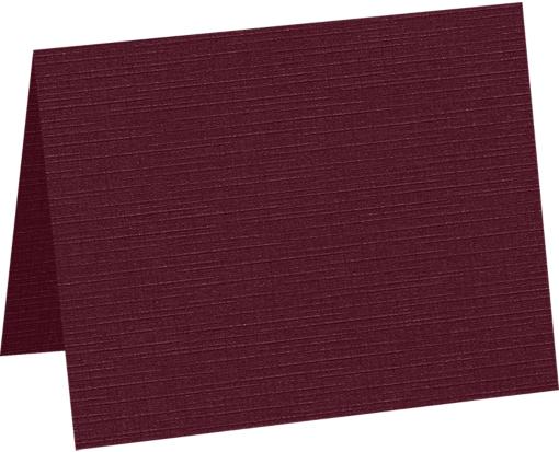 A1 Folded Card (3 1/2 x 4 7/8) Burgundy Linen