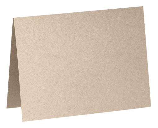 A1 Folded Card (3 1/2 x 4 7/8) Taupe Metallic