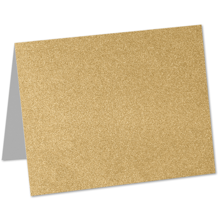 A1 Folded Card (3 1/2 x 4 7/8) Gold Sparkle