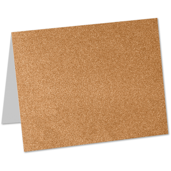 A1 Folded Card (3 1/2 x 4 7/8) Rose Gold Sparkle