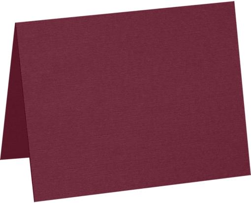 A2 Folded Card (4 1/4 x 5 1/2) Burgundy Linen