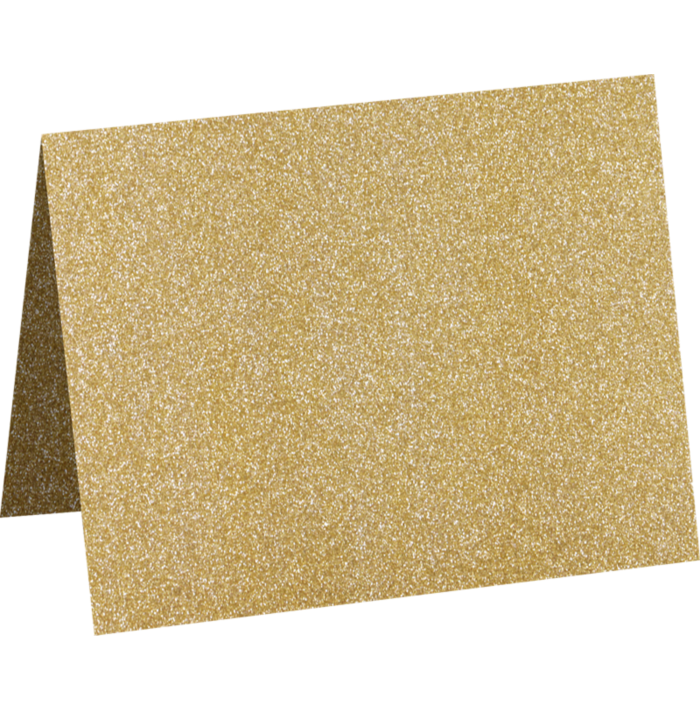 A2 Folded Card (4 1/4 x 5 1/2) Gold Sparkle