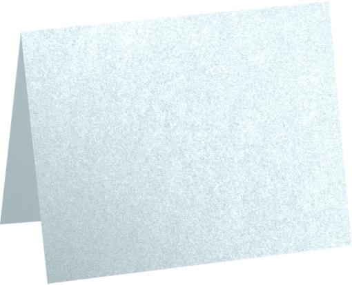 A6 Folded Card (4 5/8 x 6 1/4) Aquamarine Metallic