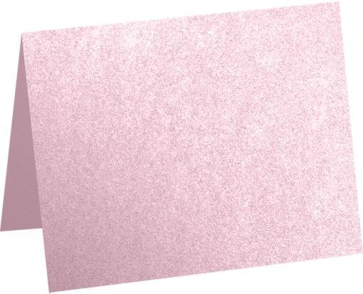 A6 Folded Card (4 5/8 x 6 1/4) Rose Quartz Metallic