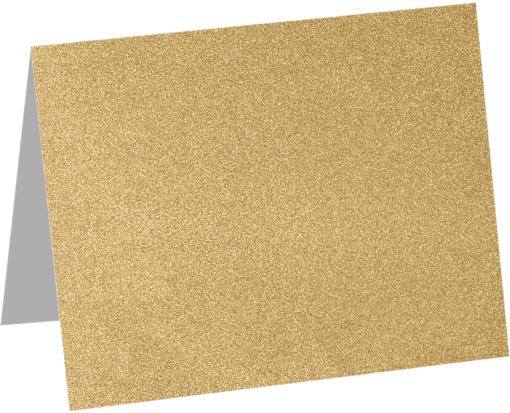 A6 Folded Card (4 5/8 x 6 1/4) Gold Sparkle