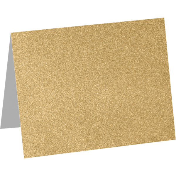 A6 Folded Card (4 5/8 x 6 1/4) Gold Sparkle
