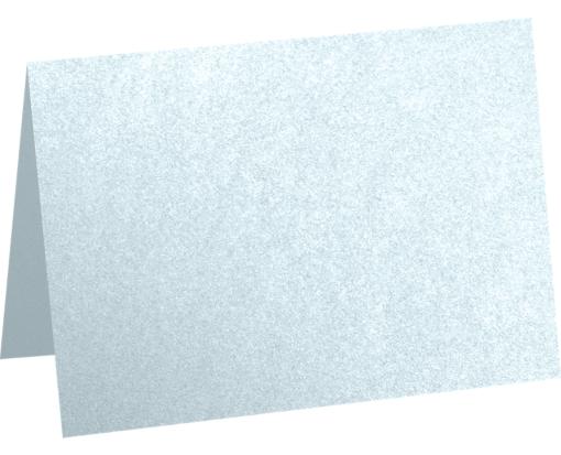 A7 Folded Card (5 1/8 x 7 ) Aquamarine Metallic