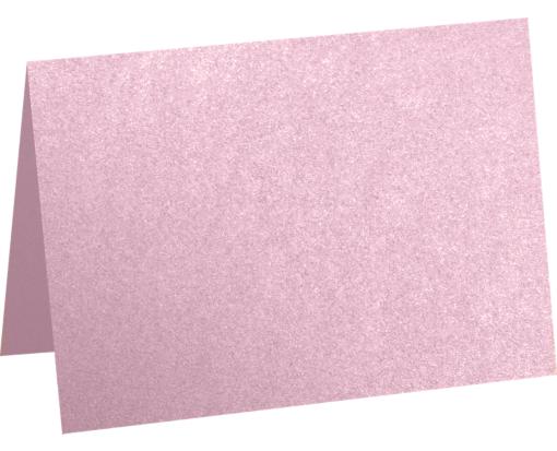 A7 Folded Card (5 1/8 x 7 ) Rose Quartz Metallic