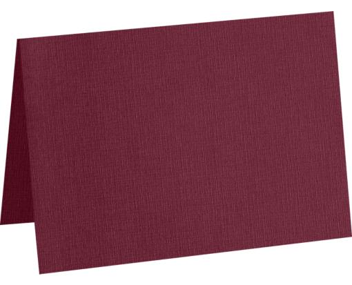 A7 Folded Card (5 1/8 x 7 ) Burgundy Linen