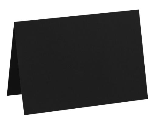 A7 Folded Card (5 1/8 x 7 ) Black Linen