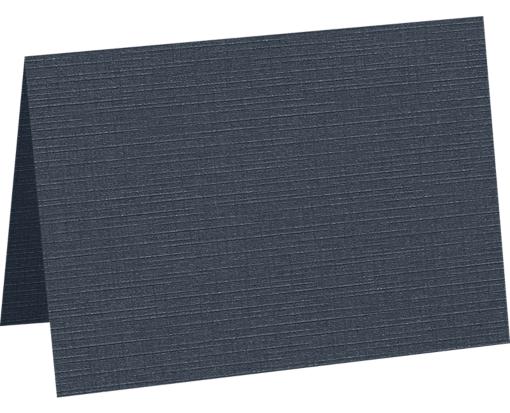 A7 Folded Card (5 1/8 x 7 ) Nautical Blue Linen