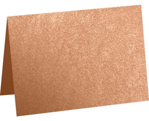 A7 Folded Card (5 1/8 x 7 ) Copper Metallic
