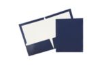 Two Pocket Glossy Presentation Folders (Pack of 6) Navy