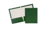 Two Pocket Plastic Glitter Folders (Pack of 6) Green